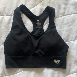 Black New Balance Racerback Sports Bra